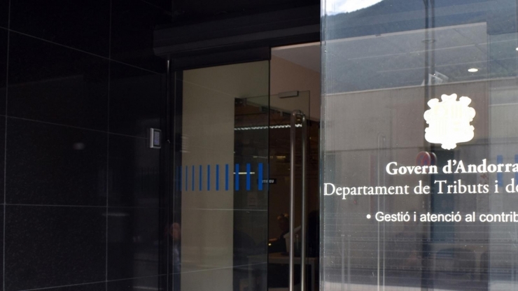 La façana del departament de Tributs i Fronteres.
