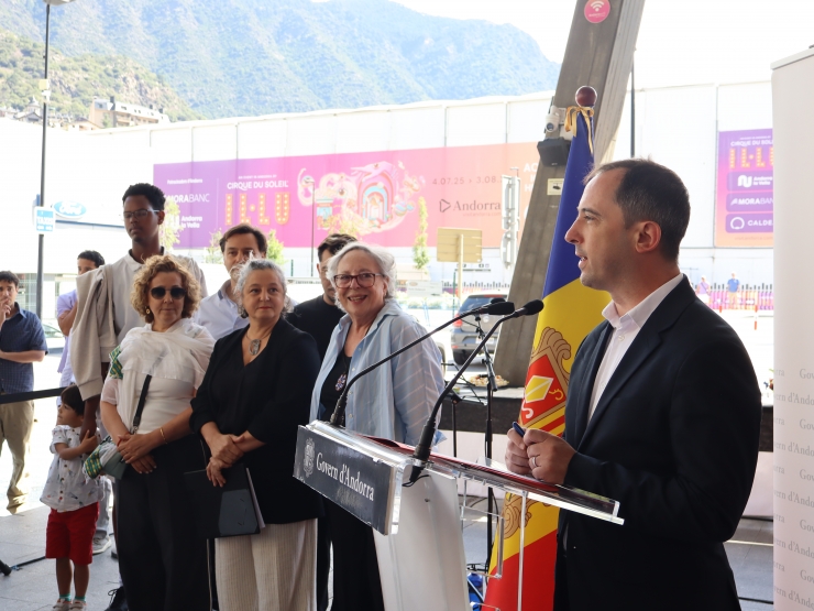 Un moment de l'homenatge a Joan Nadal, que des d'aquest dilluns dona nom a l'estació nacional.