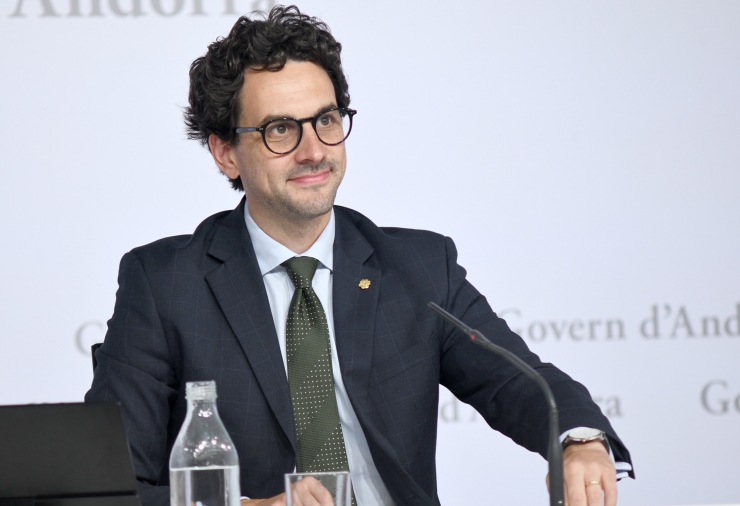 El portaveu del Govern, Guillem Casal, en roda de premsa posterior al consell de ministres.