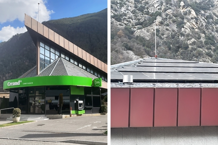 Plaques solars a l'oficina de Creand de Santa Coloma.