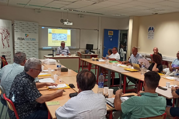 El president del Col·legi d’Agents i Gestors Immobiliaris, Gerard Casellas, durant la seva intervenció.