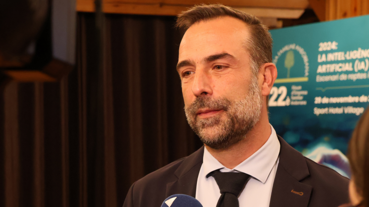 El president de l'EFA, Daniel Armengol, en una atenció als mitjans.