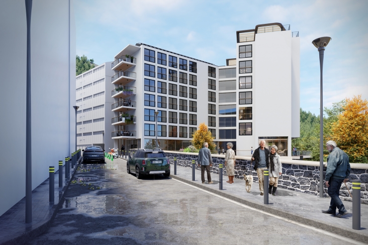 Simulació de com serà la residència que es construirà a Encamp.