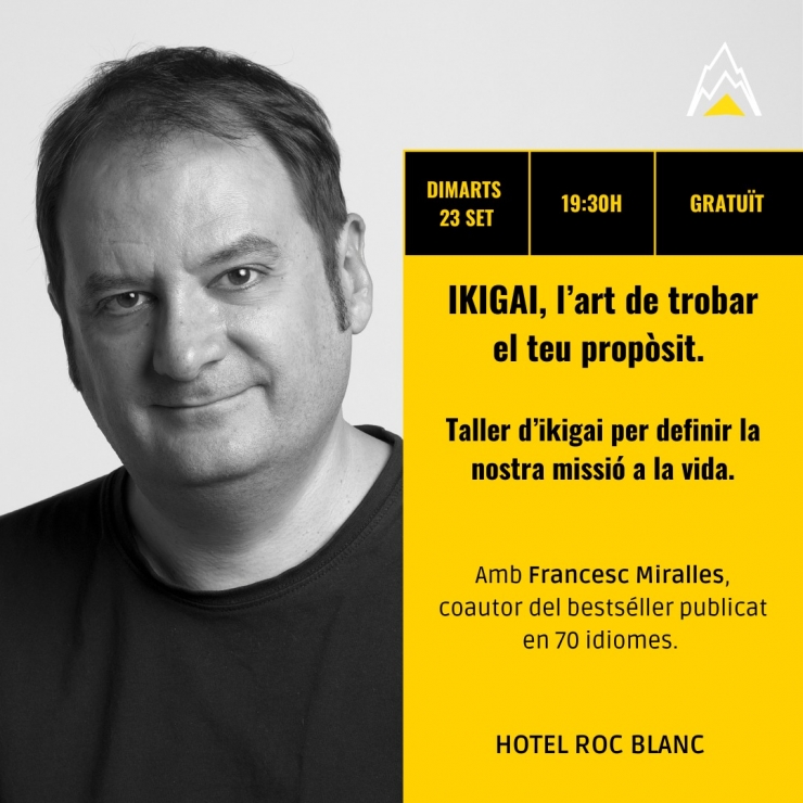 El cartella de la xerrada/taller que oferirà Francesc Miralles.