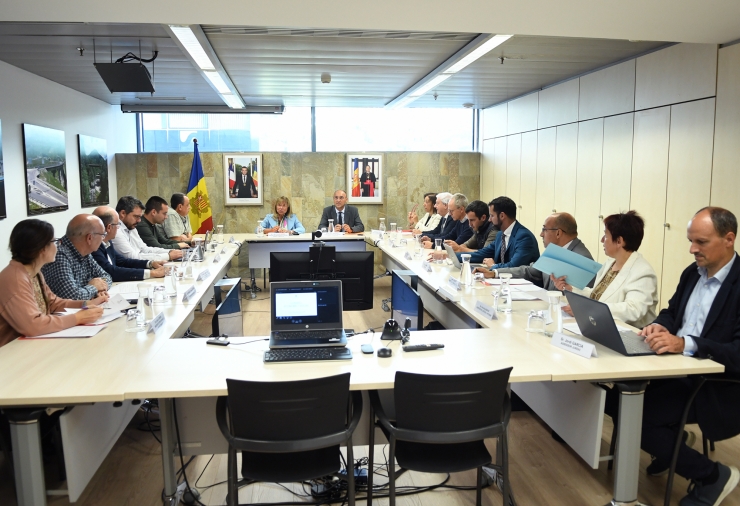 Un moment de la reunió del Consell Econòmic i Social celebrada aquest dimarts.