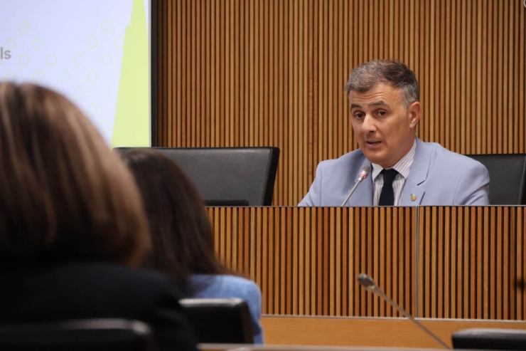 El ministre de Funció Pública i Transformació Digital, Marc Rossell, durant la comissió.