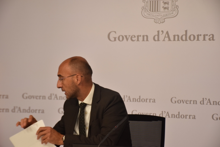 El secretari d’Estat d’Economia, Jordi Puy, durant la roda de premsa.