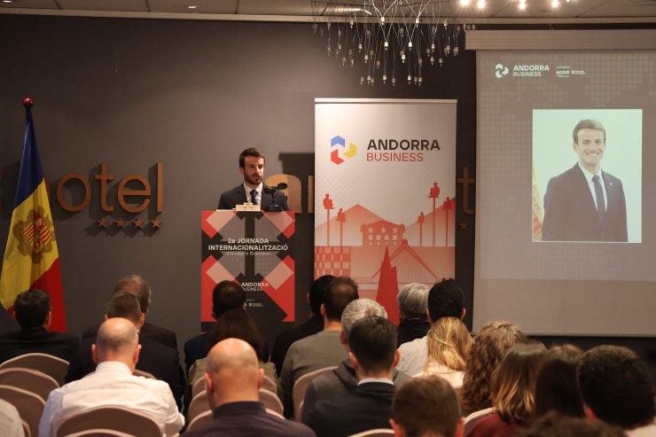 El secretari d’estat d’Empresa, Digitalització Econòmica i Innovació, Marc Saura, durant les jornades.