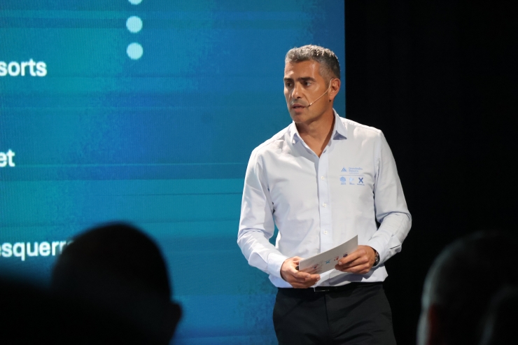 David Ledesma, director de màrqueting de Grandvalira, durant la presentació.