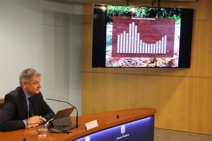 El ministre d'Economia, Competitivitat i Innovació, Gilbert Saboya, ha facilitat les dades de matriculació de l'any 2017 i del pla Engega.