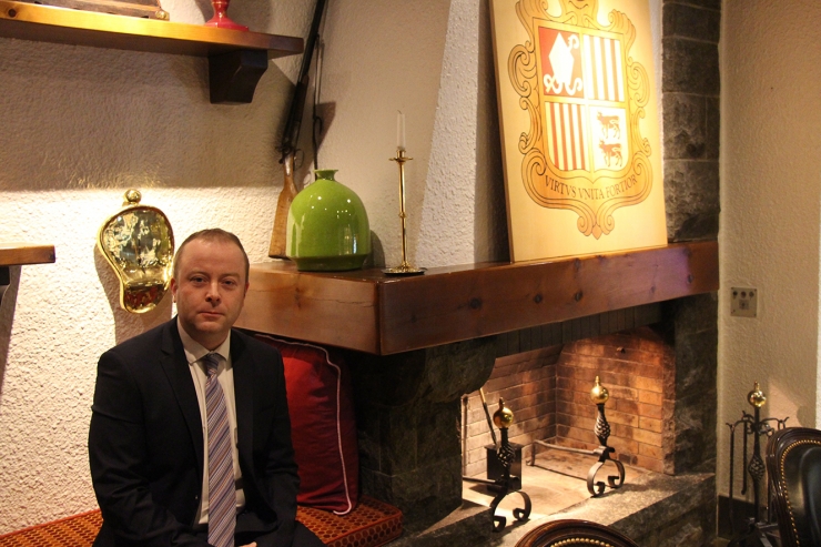 L'expert en seguretat i prevenció als casinos Jonathan Duffy, abans de l'entrevista.