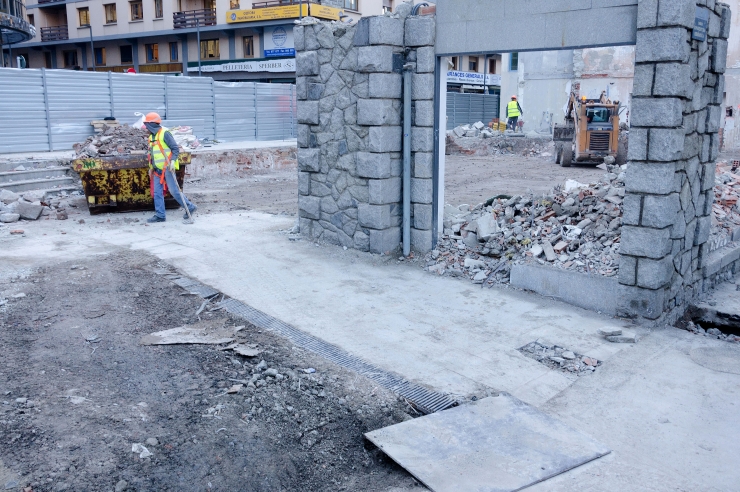 Una imatge de la zona on s'estan fent els treballs aquest dilluns al matí.