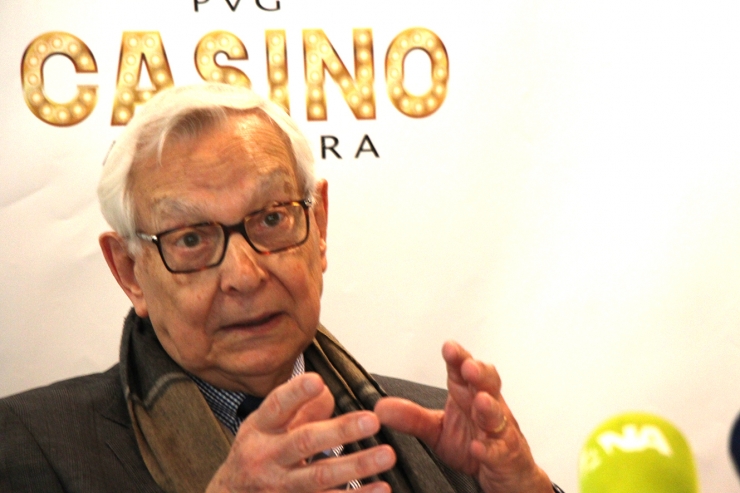 El president de PVG Casino, Francesc Larroca, durant la presentació del projecte.