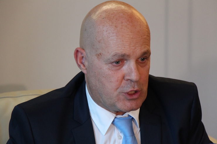 El vicesecretari de Jocs SA, Marc Martos, durant l'entrevista.