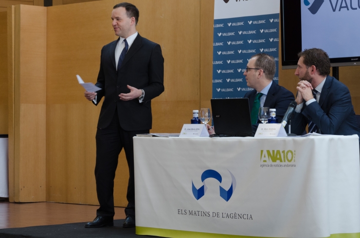 El conseller delegat de Vall Banc, Michael Christner, ha presentat l'acte.