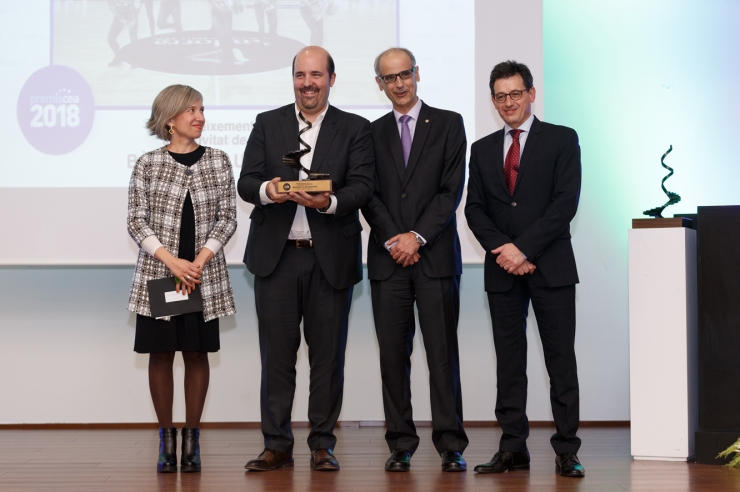 Lliurament del premi al Bàsquet Club Andorra.