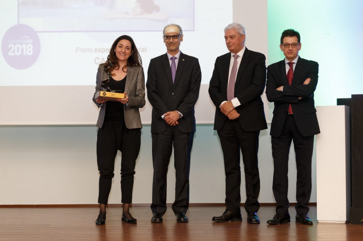 Lliurament del premi a Caldea.