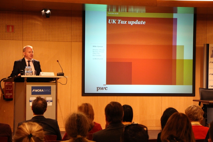 El director de PwC a Londres durant la conferència d'aquest dilluns a MoraBanc.