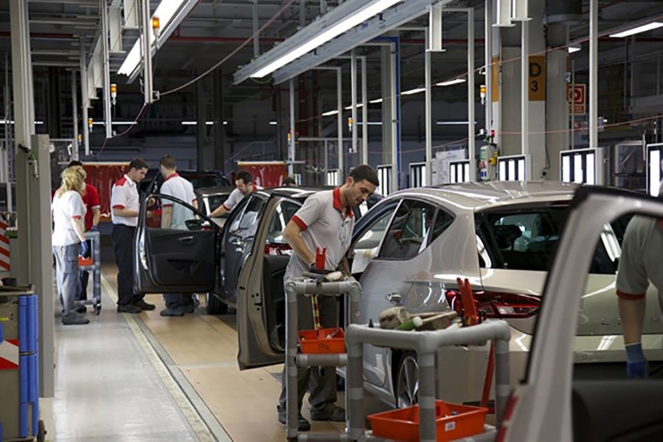 Sala de muntatge de la fàbrica Seat a Martorell.