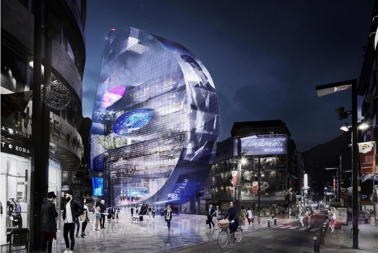 La façana de l'edifici serà de vidre i leds.