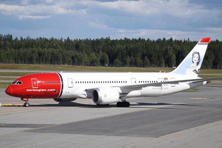 Un dels avions de la flota de Norwegian.