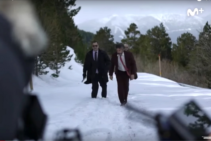 Una imatge del rodatge de la sèrie a Andorra.