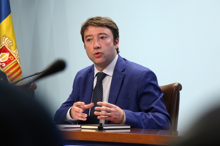 El director general de Tributs i Fronteres, Albert Hinojosa, durant la roda de premsa d'aquest dimecres.