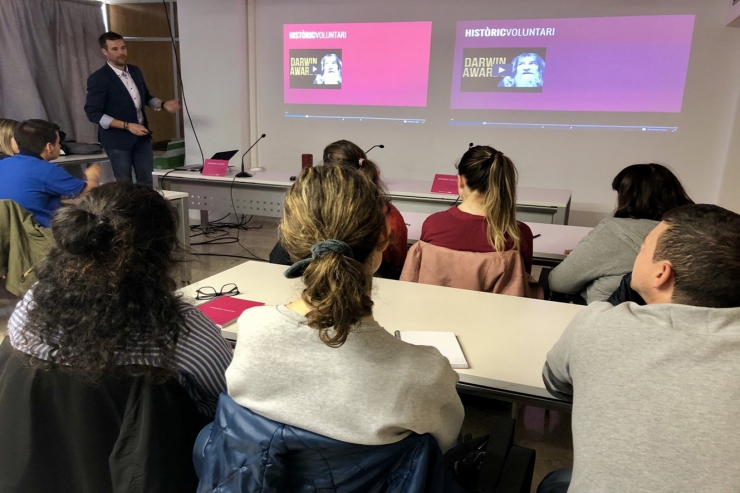 Un moment de la xerrada d'aquest divendres.