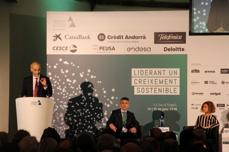 El cap de Govern, Toni Martí, en un moment del seu discurs.