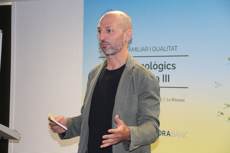 El director general de Ship2B, Xavier Pont, durant la seva ponència sobre 'Tecnologia i impacte social'.