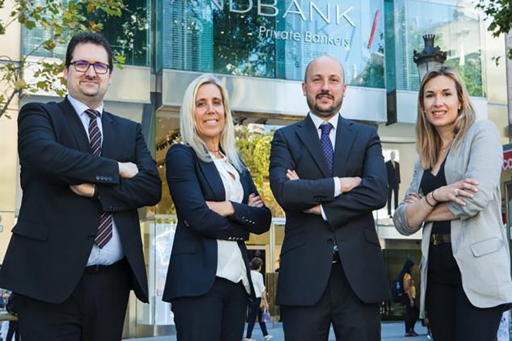 Les quatre noves incorporacions d'Andbank Espanya a Barcelona.