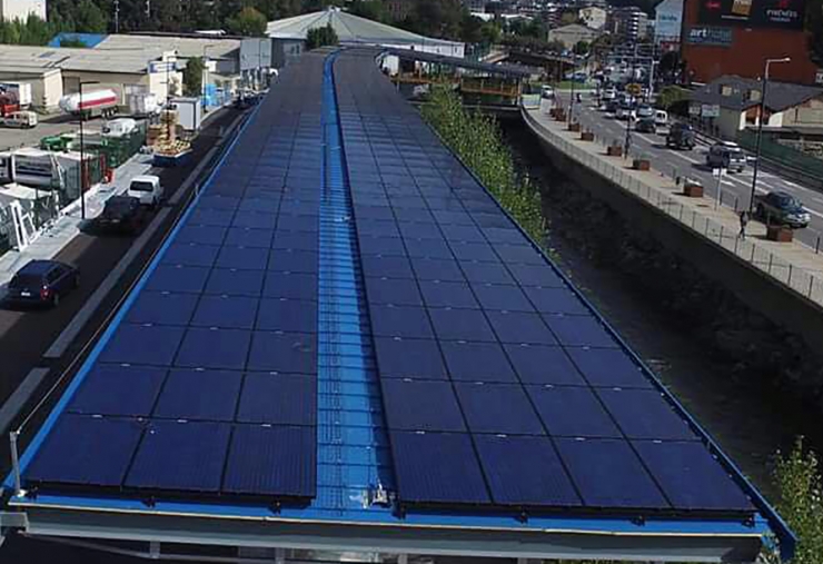 Instal·lació fotovoltaica a l'Estació Nacional d'Autobusos.