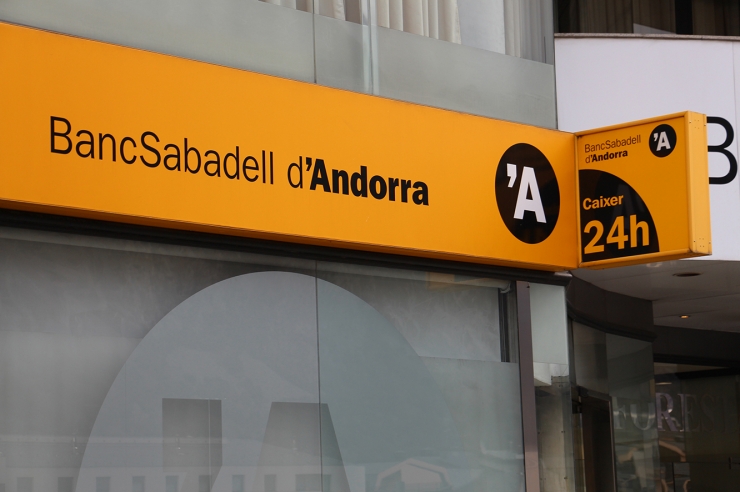 Una de les oficines de BancSabadell d'Andorra.