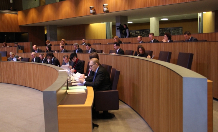 Un moment de la sessió de Consell General d'aquest dijous.