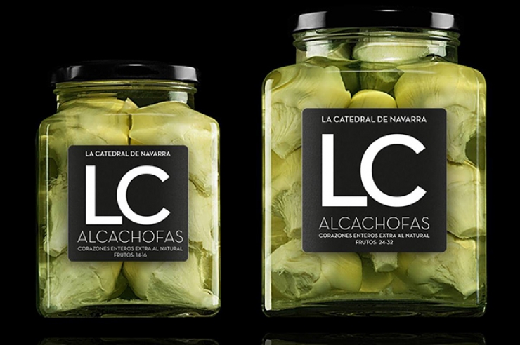 Envasos de carxofes de La Catedral de Navarra.