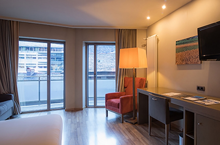 Una de les habitacions de l'hotel Hesperia Andorra la Vella.