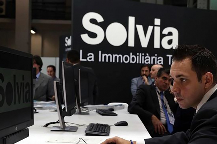 Estand de Solvia en una fira immobiliària.