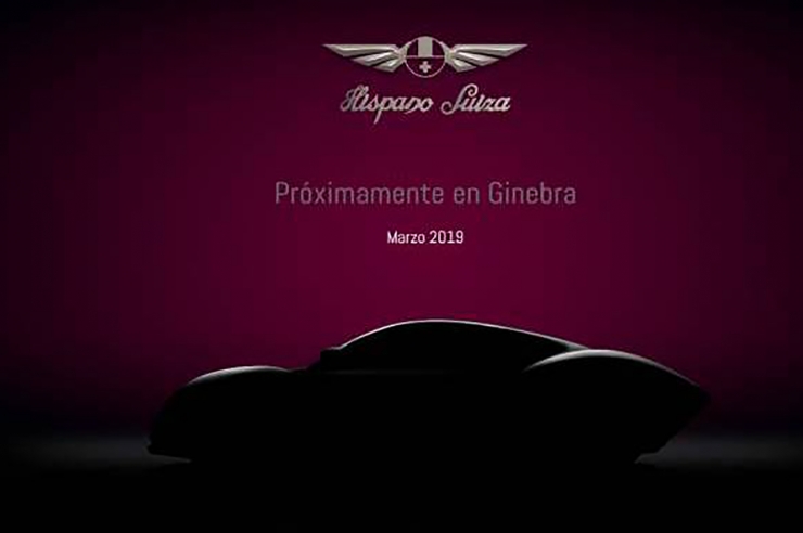 Silueta del Carmen que l'Hispano Suiza donarà a conèixer el mes vinent a Ginebra.
