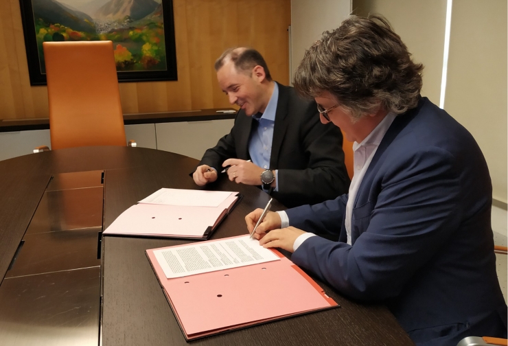 L'acte de signatura de divendres passat.