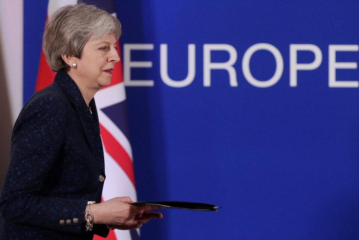 La primera ministra britànica Theresa May aquest dijous a Brussel·les.
