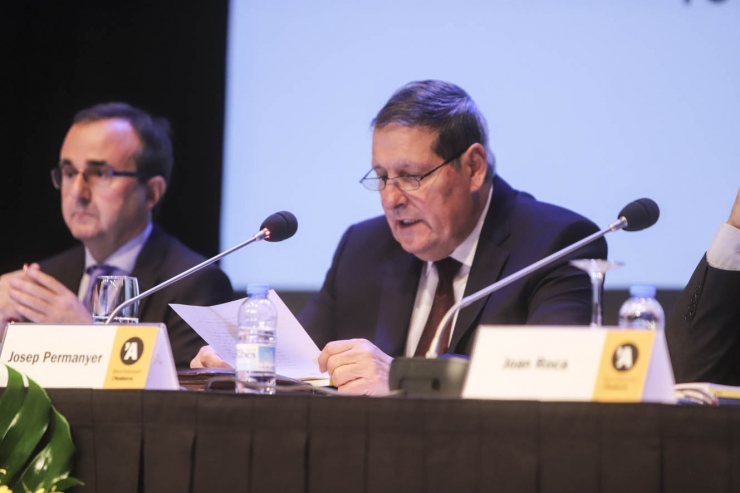 Segura i Pemanyer a la junta d'accionistes del BSA, aquest divendres. / BANC SABADELL