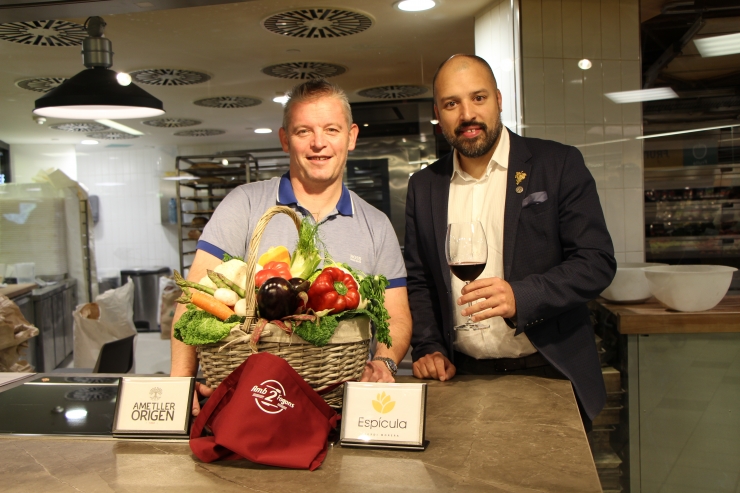 El cuiner Carles Flinch i el sommelier Pablo Pérez.