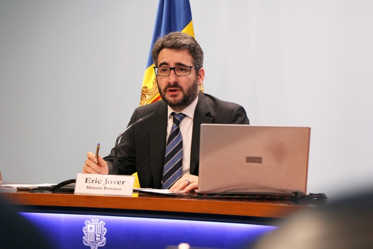 El ministre de Finances i portaveu, Eric Jover.