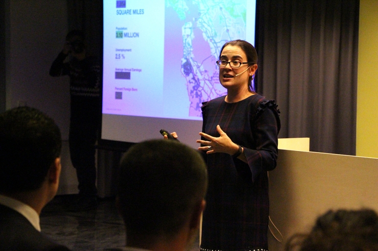 La cofundadora i sòcia gerent de Pear VC, Mar Hershenson, durant la xerrada que ha ofert aquest dijous a la tarda a Crèdit Centre.