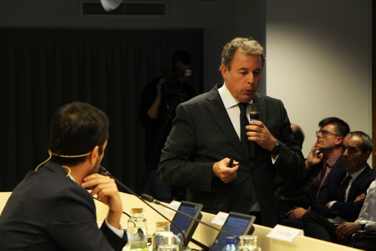 Gerardo Roca, advocat i soci responsable del departament legal de Crowe Spain, durant la xerrada.