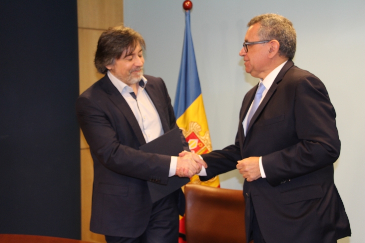 El director del departament d'Estadística, Joan Soler, i el director FEDA, Albert Moles.