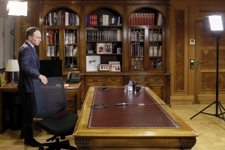 El cap de Govern, Xavier Espot, abans del discurs.