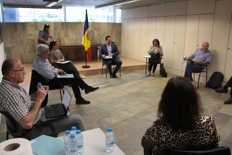 Un moment de la reunió del Consell Econòmic i Social celebrada aquest dilluns.