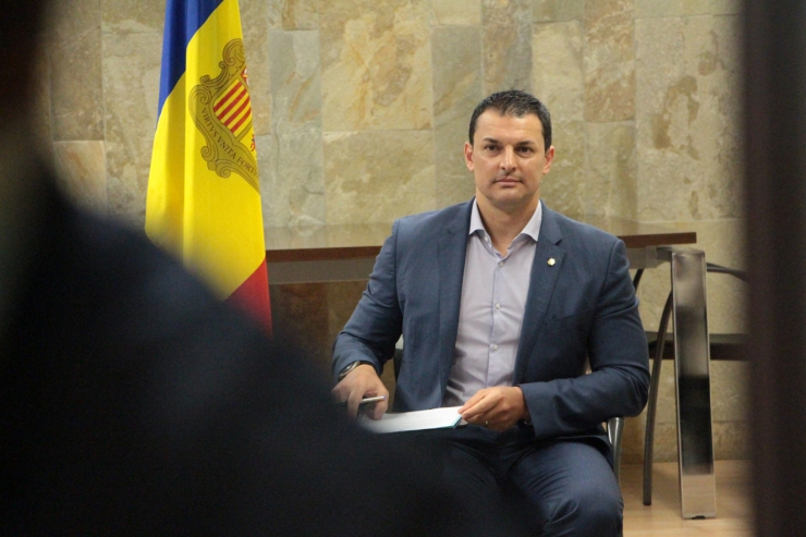 El ministre de Presidència, Economia i Empresa, durant la reunió del Consell Econòmic i Social celebrada aquest dilluns.