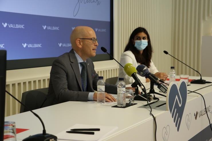 El director general de Negoci de Vall Banc, Sergi Martín, durant l'acte.